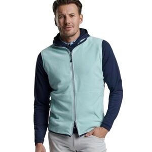 Peter Millar Celeste Thermal Flow Micro Fleeces Vest in Baby Blue XXL